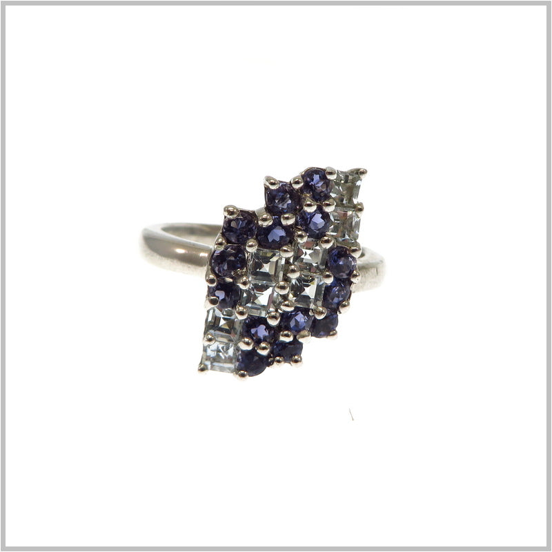 Iolite and Aquamarine Ring