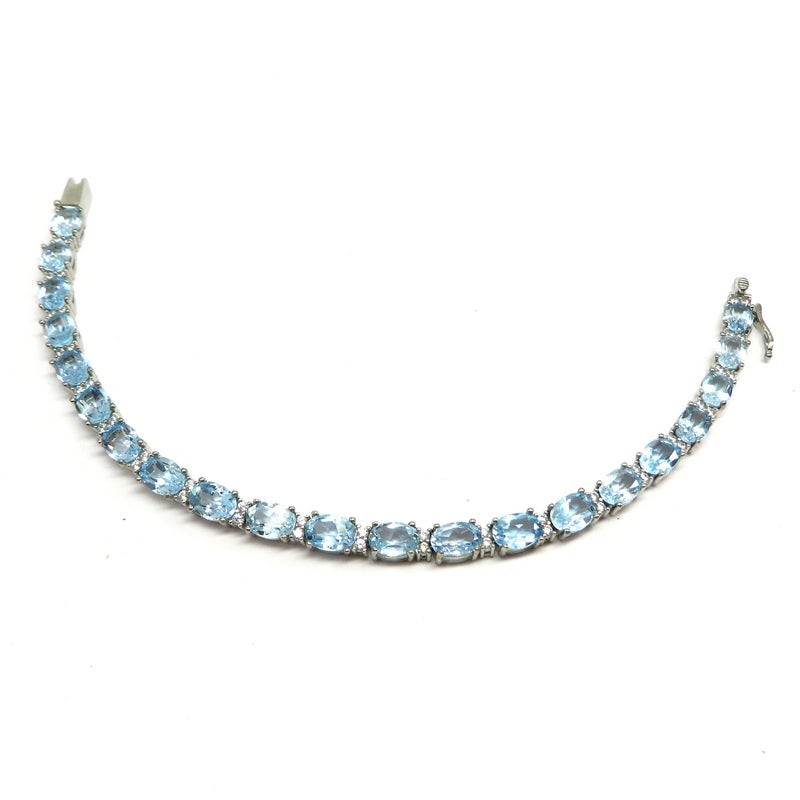 Blue Topaz Tennis Bracelet