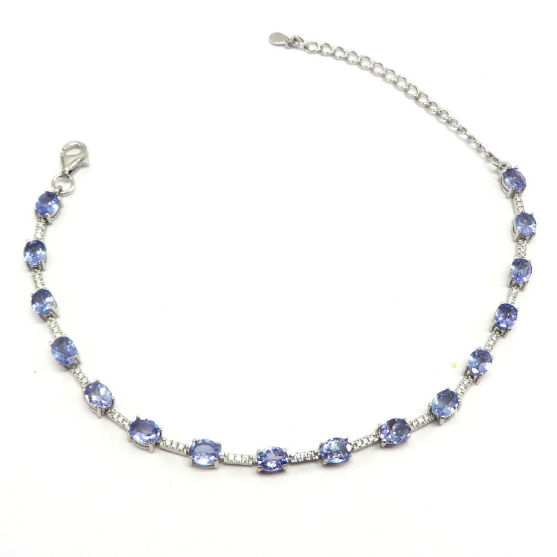 Tanzanite Cubic Zirconia Tennis Bracelet