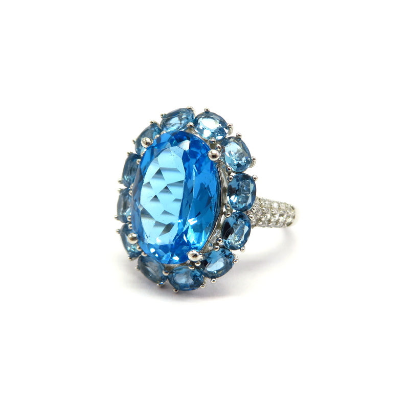 Swiss Blue Topaz Ring