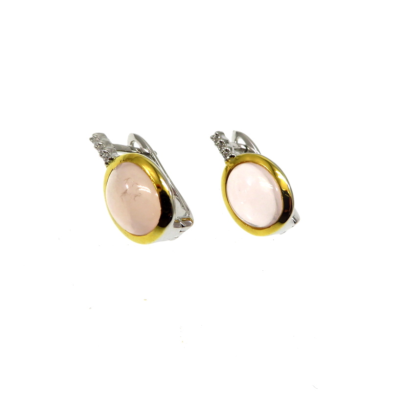 Rose Quartz Sterling Silver Earrings