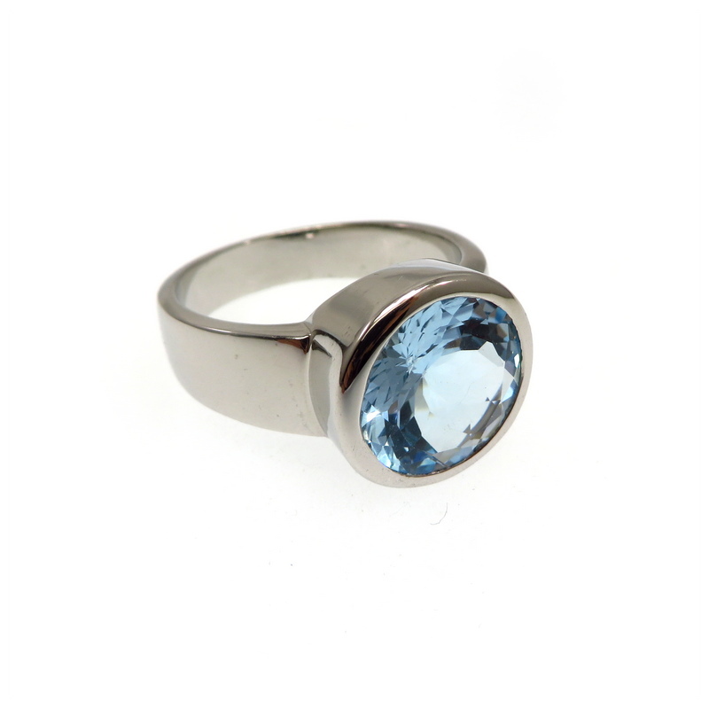 Blue Topaz Sterling Silver Ring