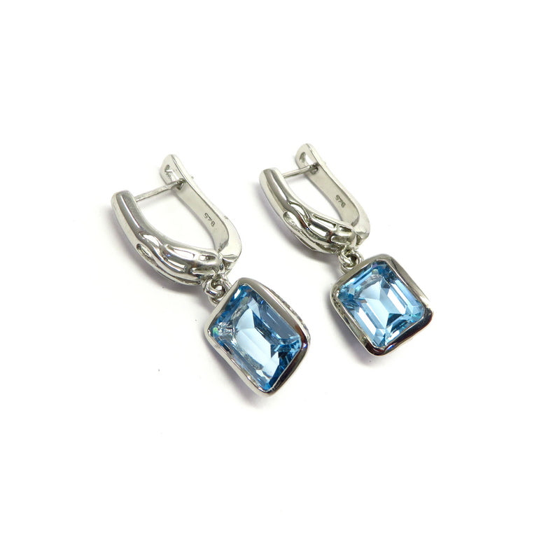 Blue Topaz Earrings