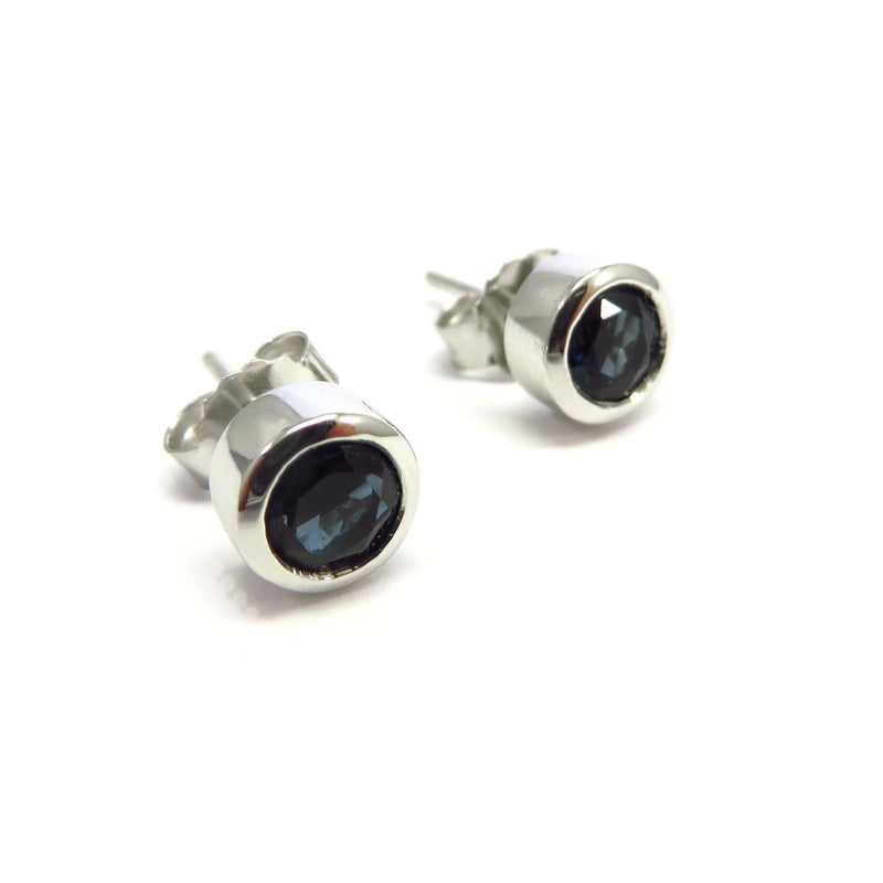 London Blue Topaz Stud Earrings Sterling Silver