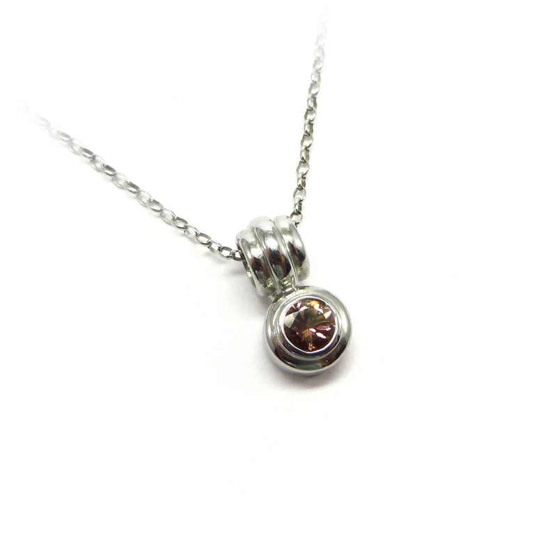Pink Tourmaline Pendant Sterling Silver