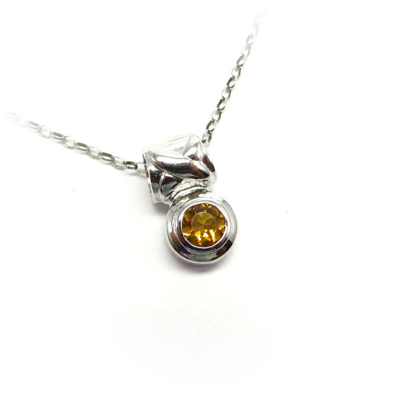 Citrine Pendant Sterling Silver