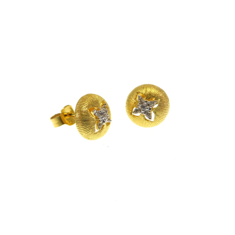 Russian Gold Stud Earrings