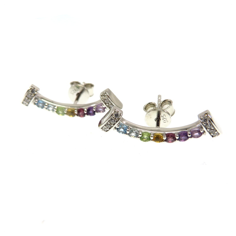Multi Colored Stone Earrings