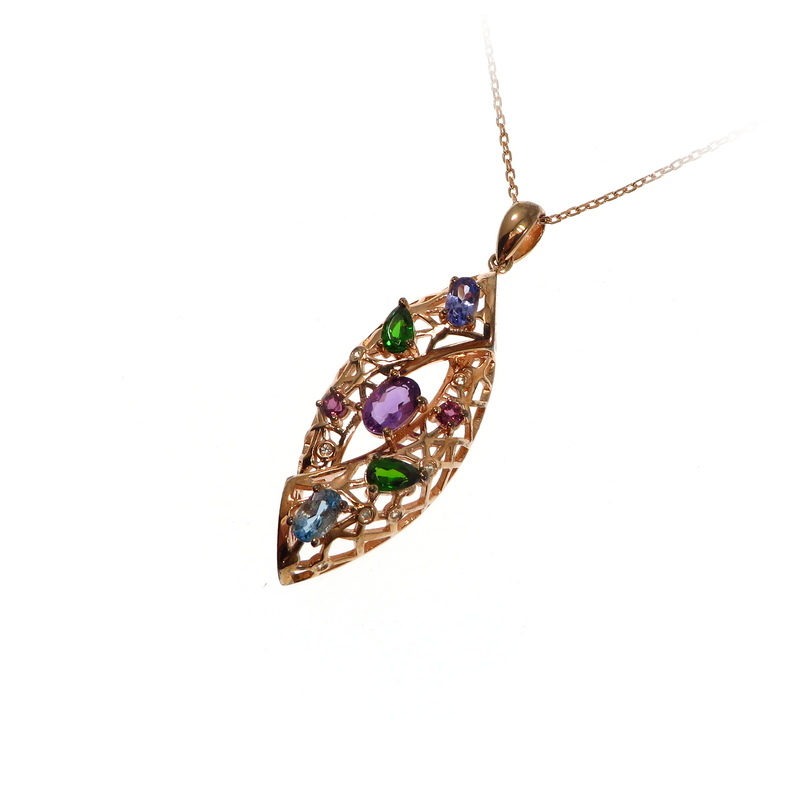 Multi-colored Gemstone Pendant