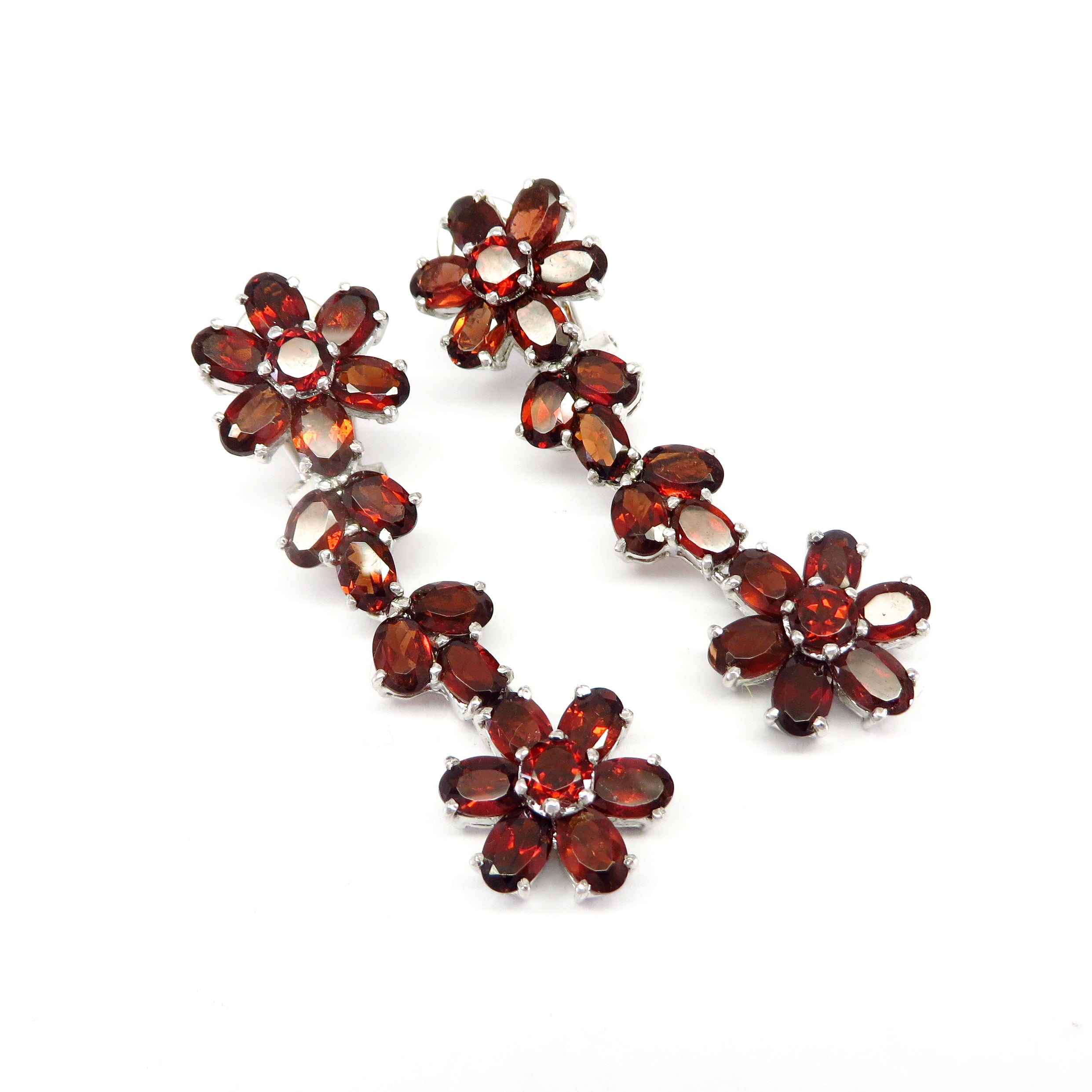 Garnet Chandelier Earrings
