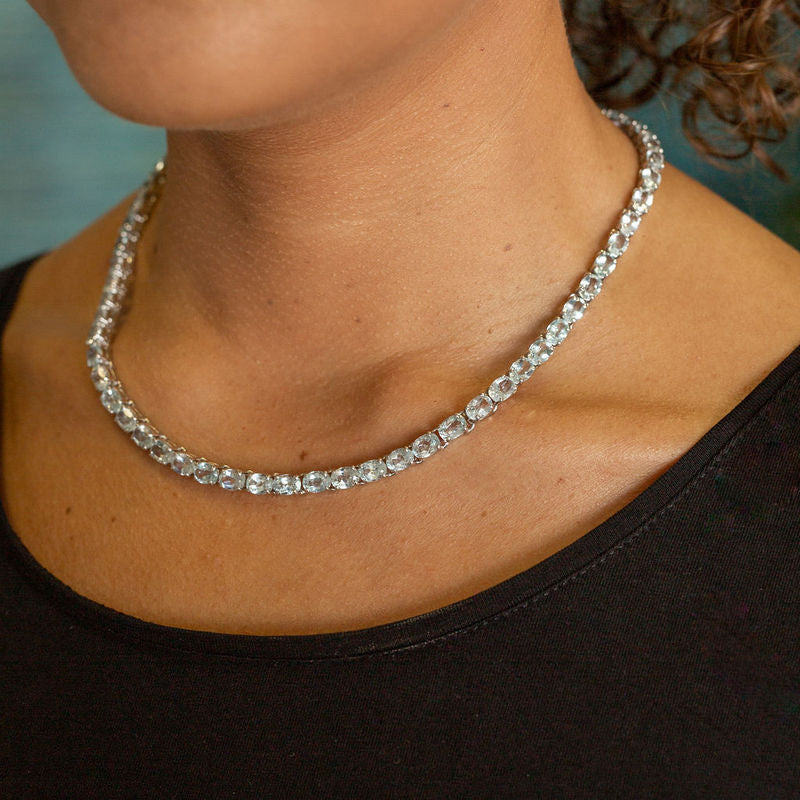Elegant Blue Topaz Necklace