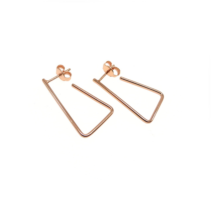 Rose Gold Plated Sterling Silver Earrings