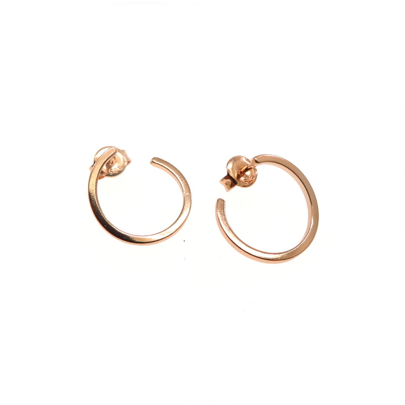 Rose Gold Plated Sterling Silver Earrings
