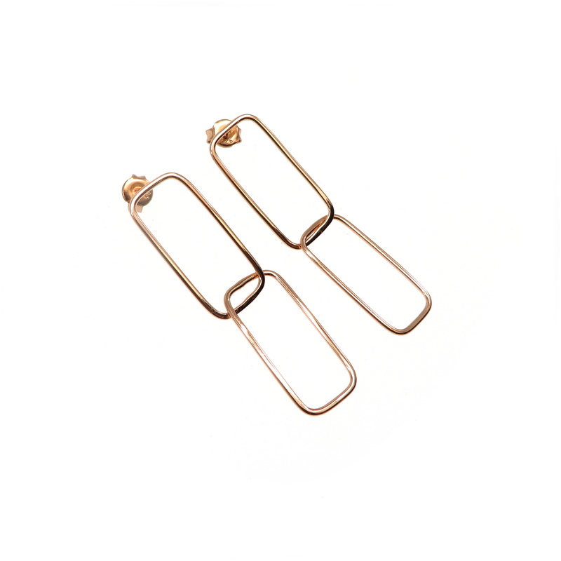 Rose Gold Plated Sterling Silver Earrings