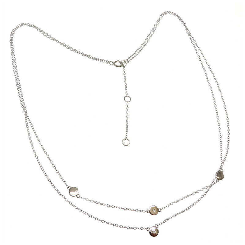 Sterling Silver Double Chain Necklace