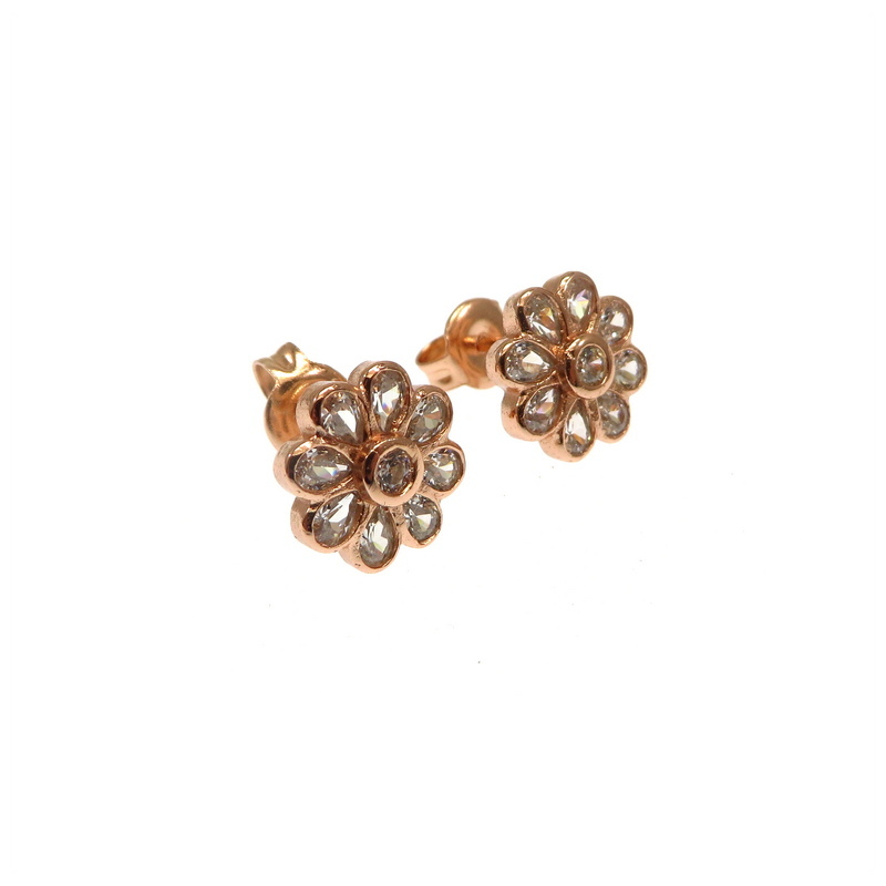 Rose Gold Plated Sterling Silver Earrings