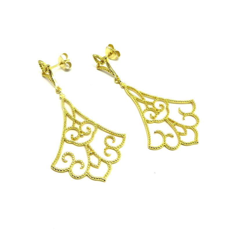 Vintage Gold Plated Sterling Silver Earrings
