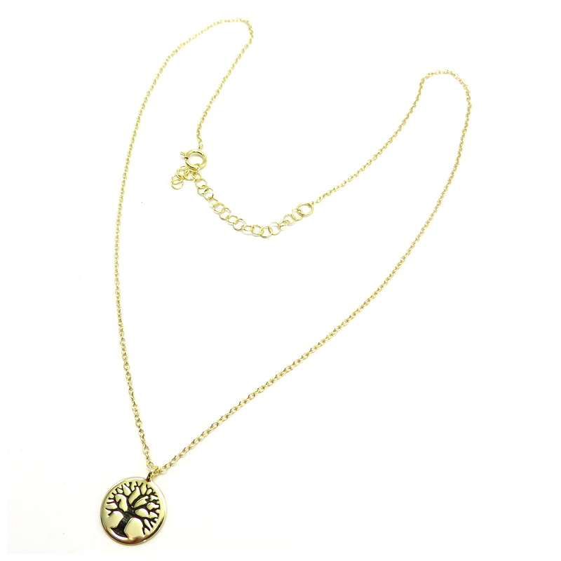 Tree of Life Gold Plated Sterling Silver Necklace