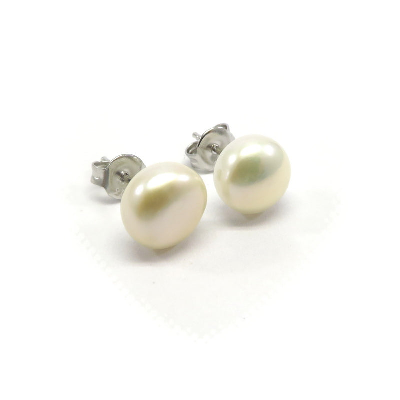 Freshwater Pearl Stud Earrings Sterling Silver
