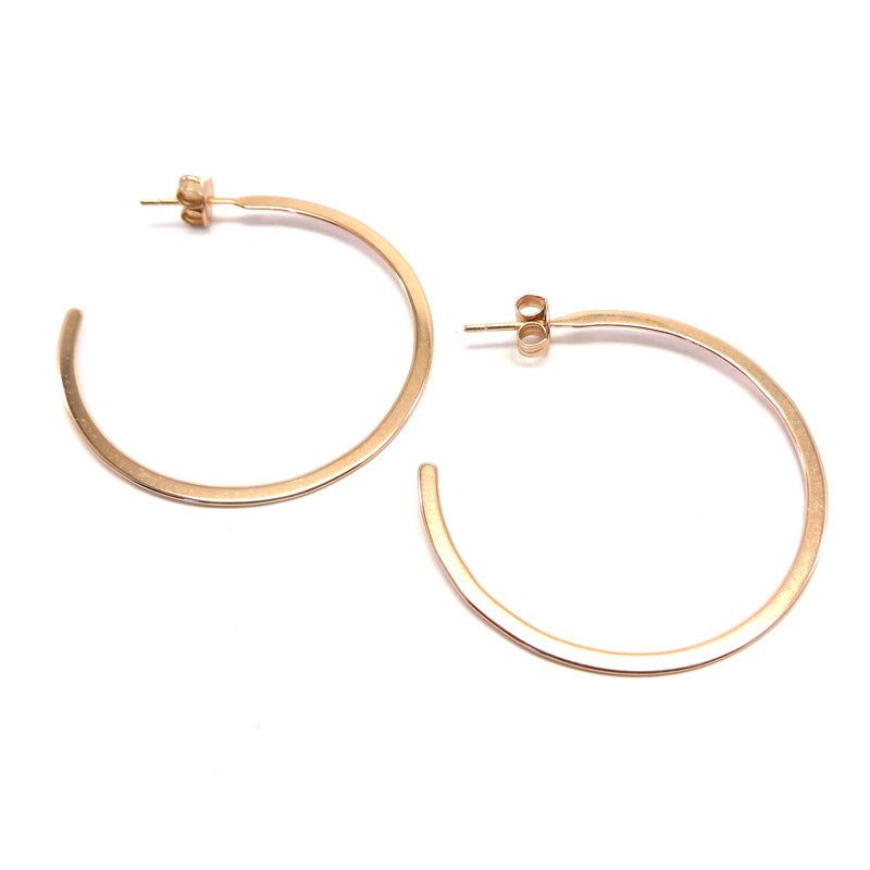Classic Hoop Earrings Rose Gold Plated Sterling Silver