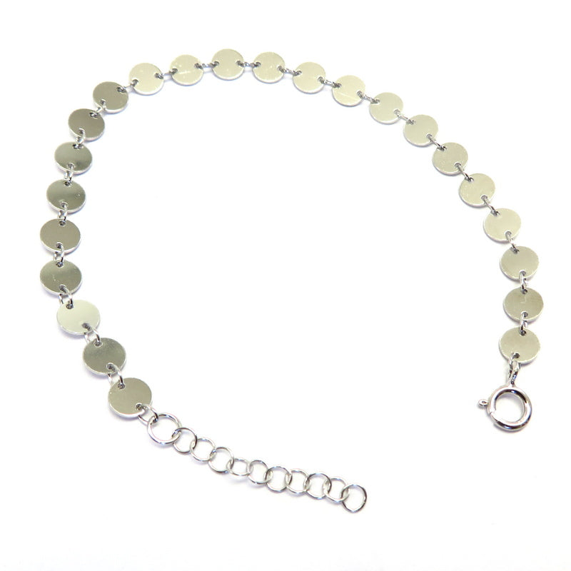 Linked Disc Bracelet Sterling Silver