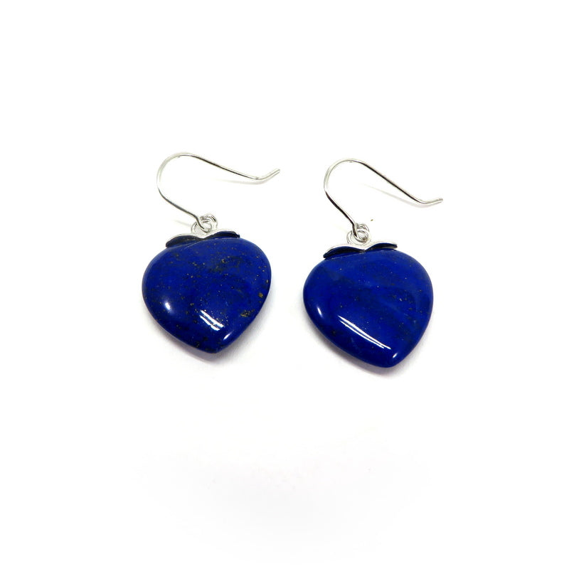 Lapis Lazuli Heart Earrings