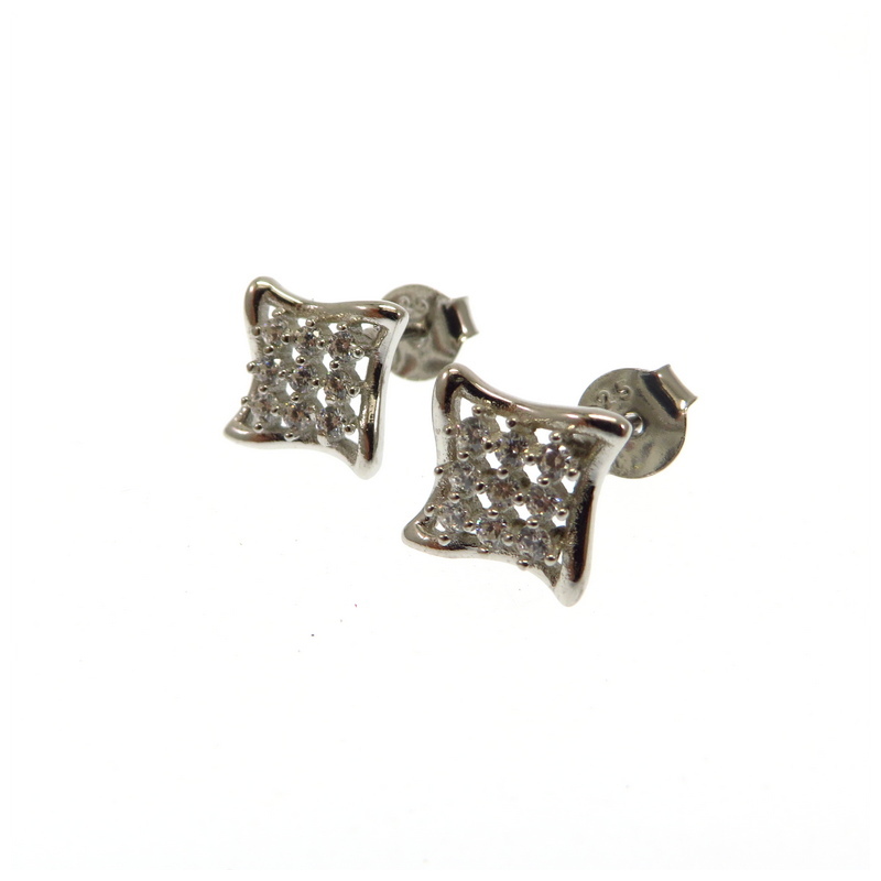 Sterling Silver Earrings with Cubic Zirconia