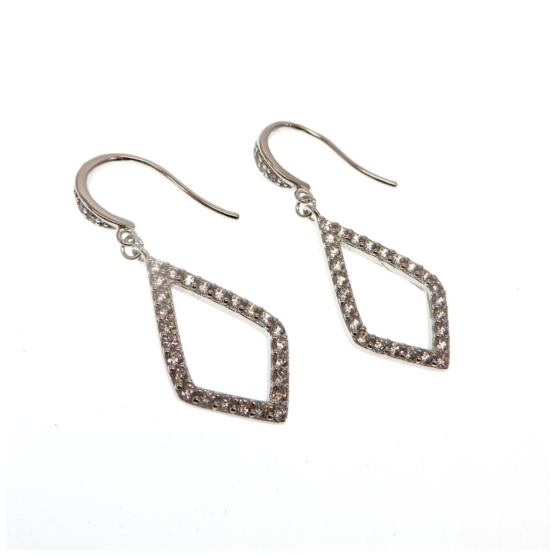 Sterling Silver Earrings with Cubic Zirconia
