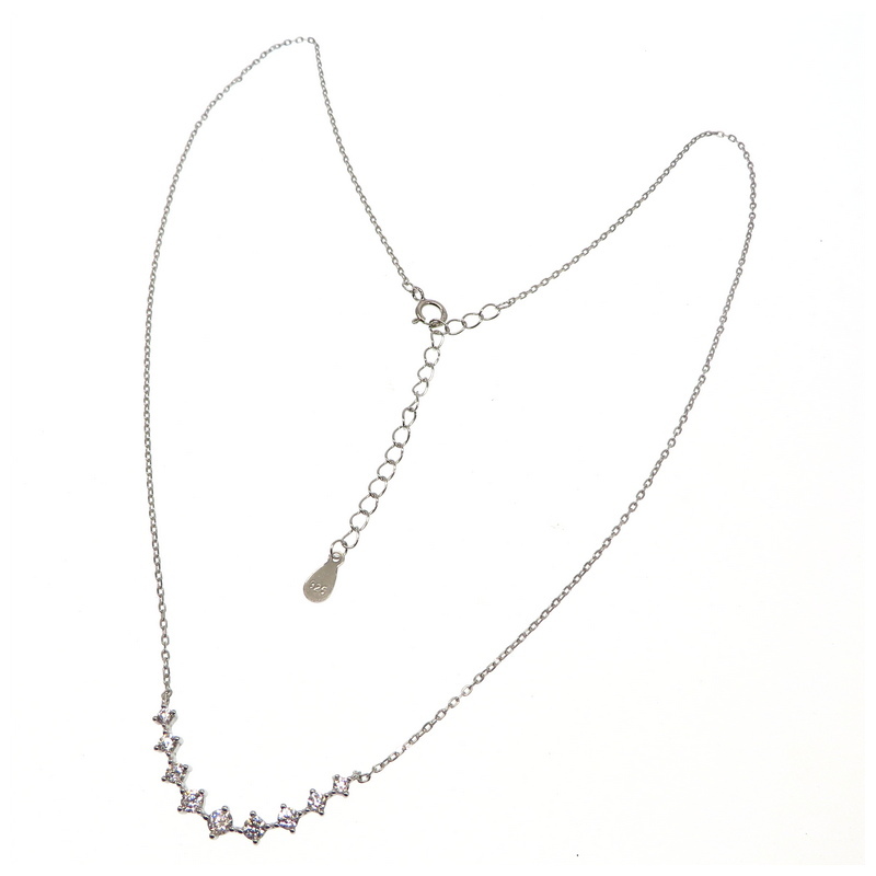 Sterling Silver Necklace with Cubic Zirconia