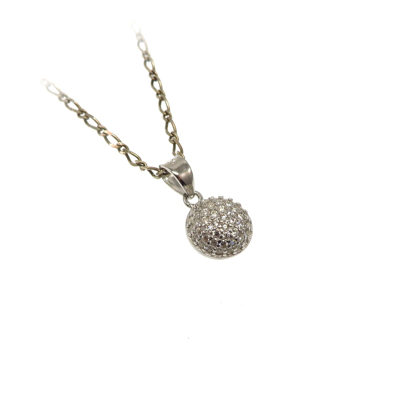 Sterling Silver Pendant with Cubic Zirconia