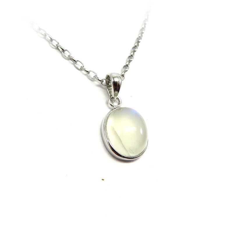 Rainbow Moonstone Pendant Sterling Silver