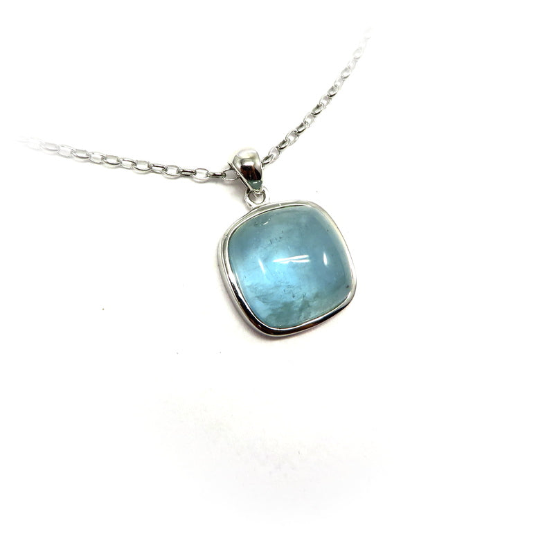 Aquamarine Pendant Sterling Silver