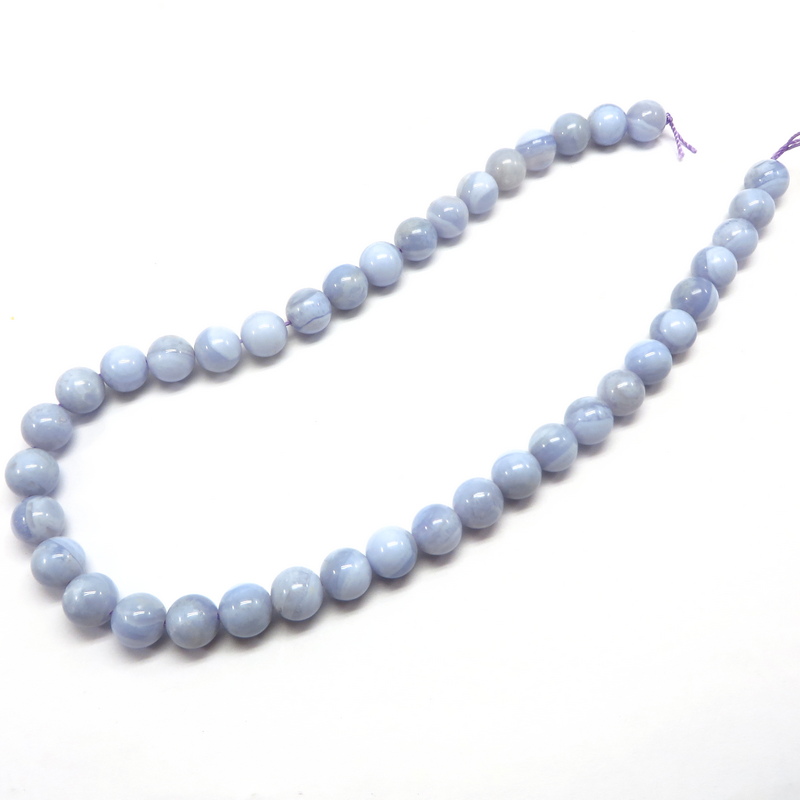 Blue Lace Agate Round Beads