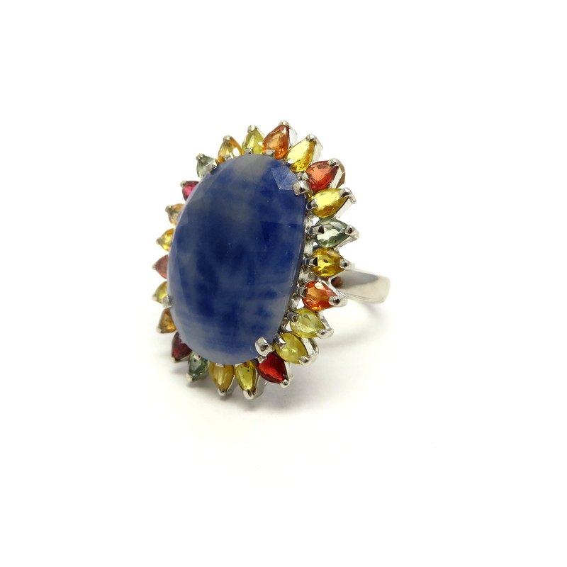 Sapphire Silver Ring