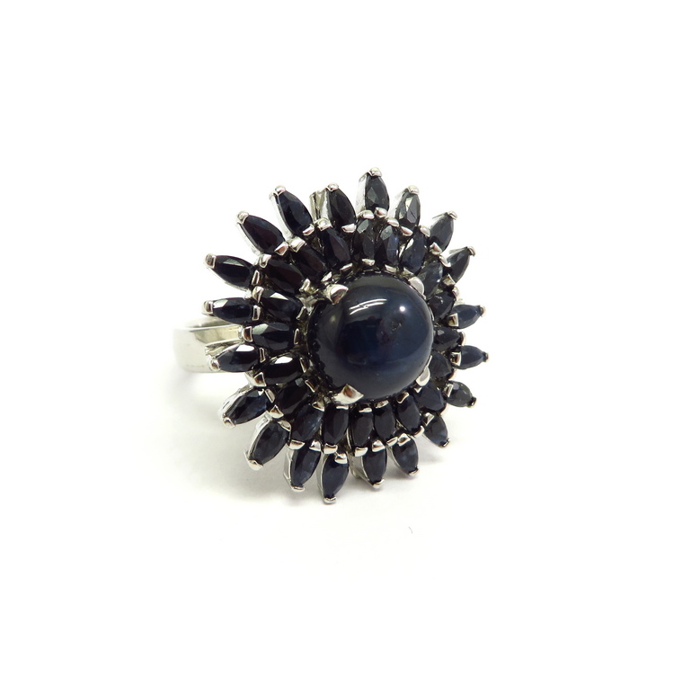 Sapphire Statement Silver Ring