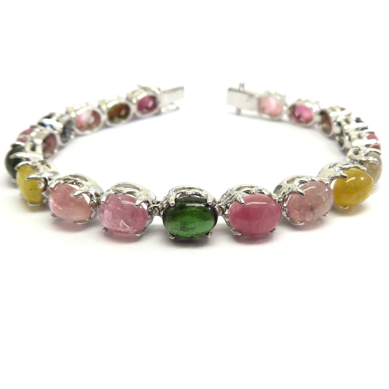 Tourmaline Tennis Bracelet set in Sterling Silver