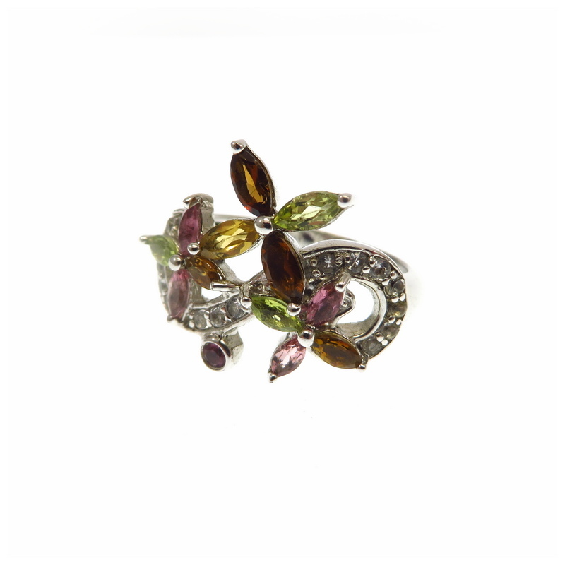 Tourmaline Flower Ring