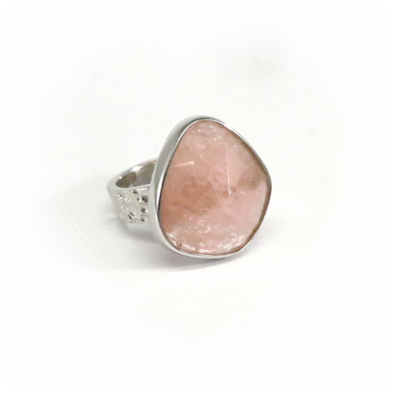 Morganite Silver Ring