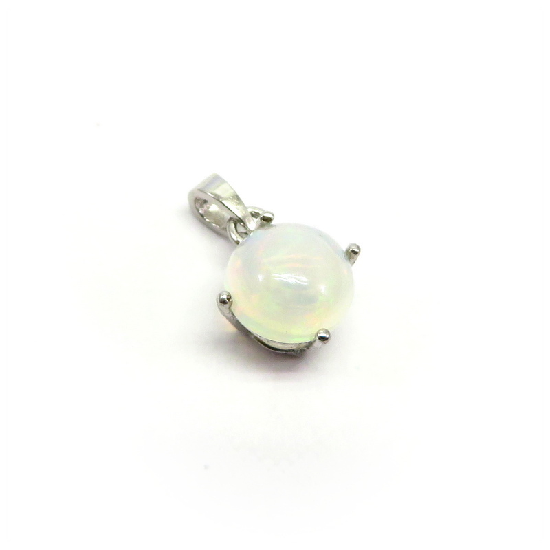Ethiopian Opal Pendant Set in Sterling Silver