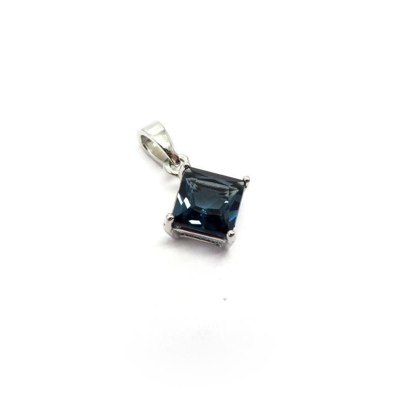 London Blue Topaz Pendant Sterling Silver