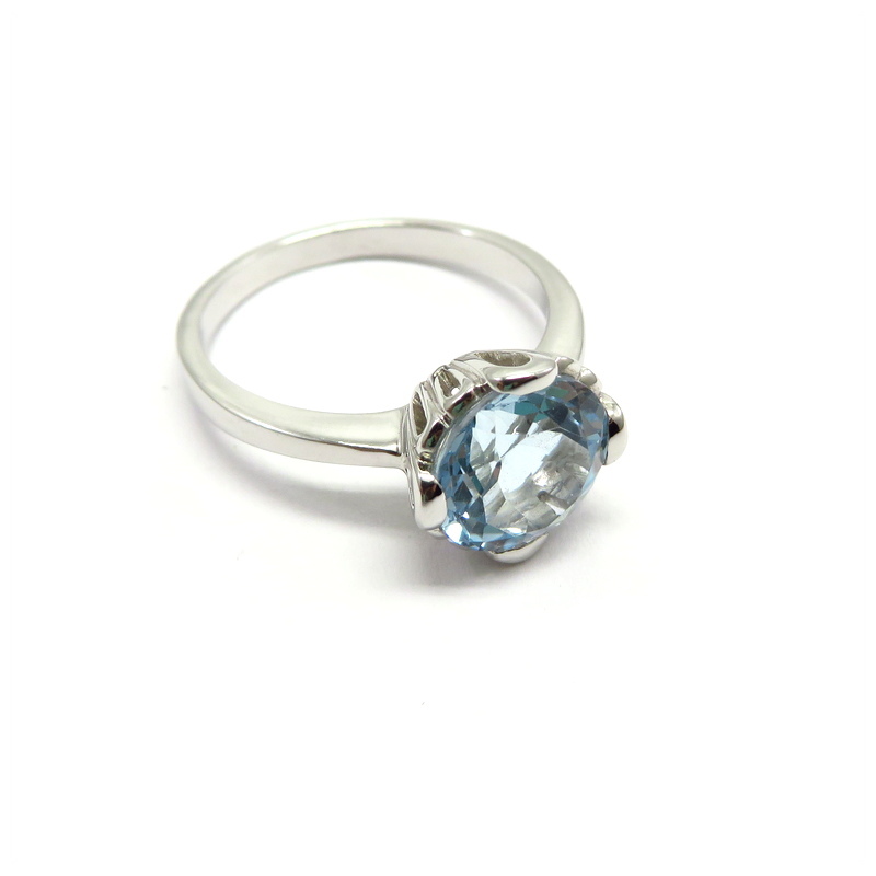 Blue Topaz Ring Sterling Silver