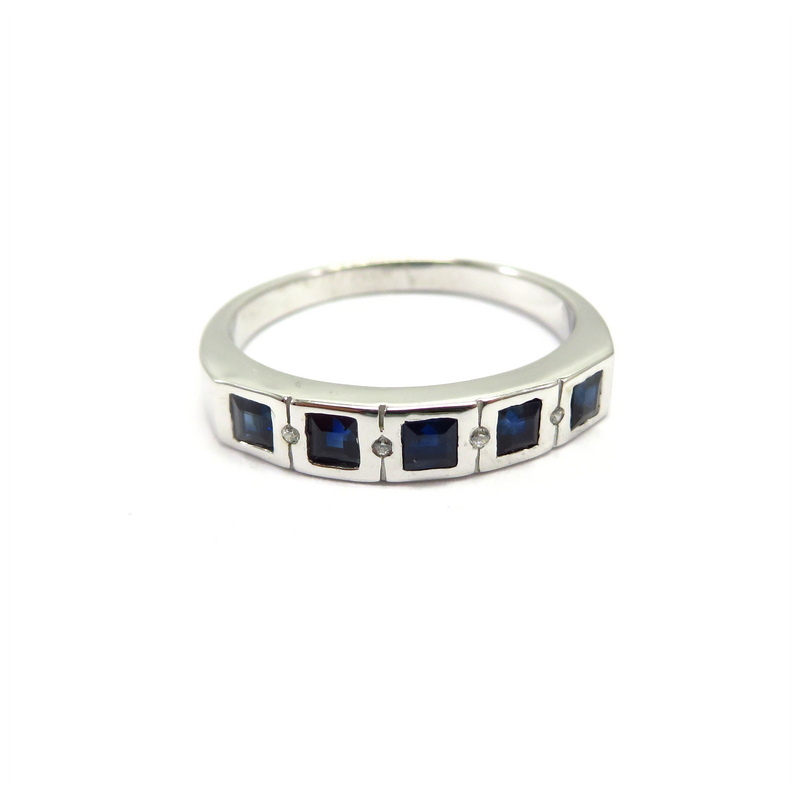 Blue Sapphire Ring Sterling Silver