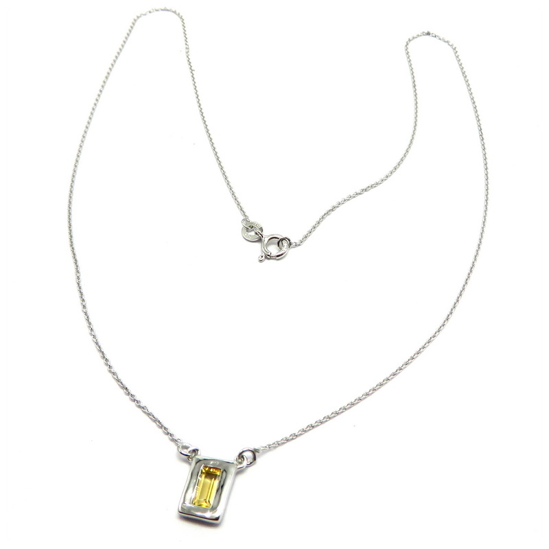 Citrine Necklace Sterling Silver
