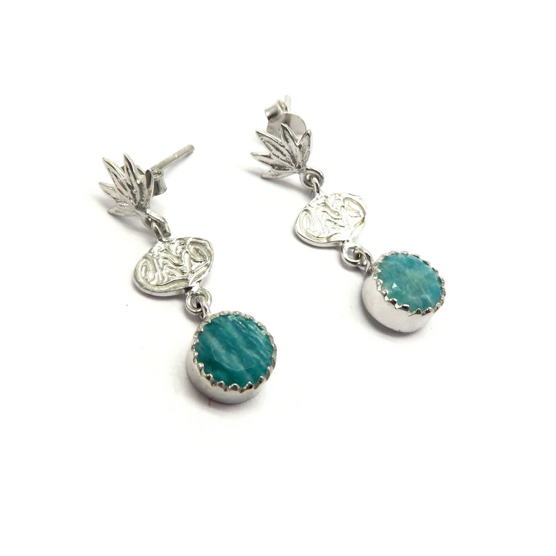 Amazonite Sterling Silver Earrings