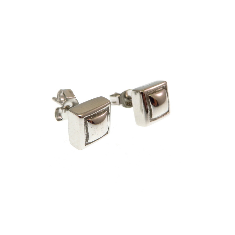 Sterling Silver Square Stud Earrings
