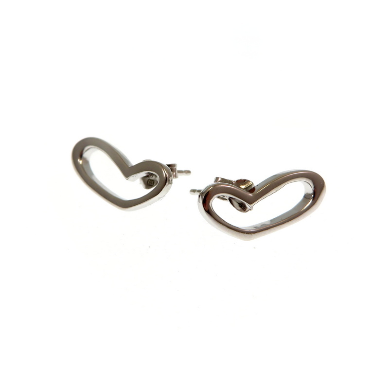 Sterling Silver Heart Stud Earrings