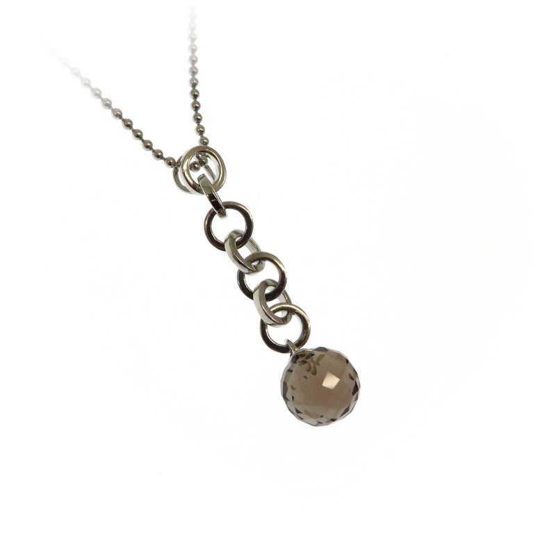 Smoky Quartz Silver Pendant