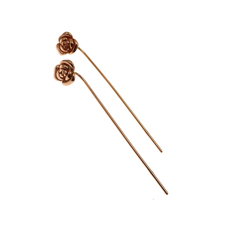 Rose Gold Plated Silver Earrings