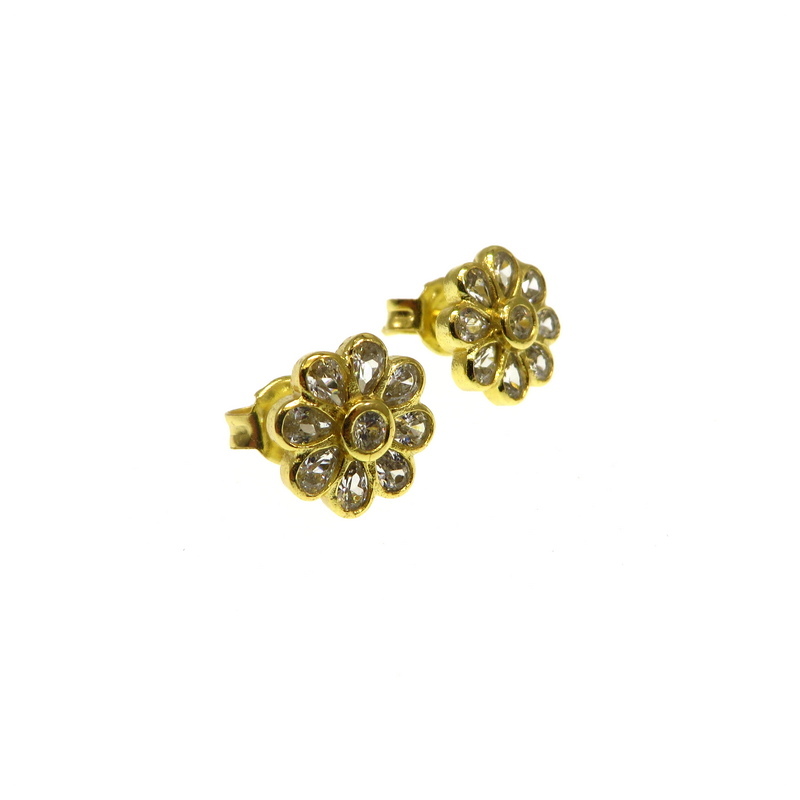 Gold Plated Sterling Silver Stud Earrings