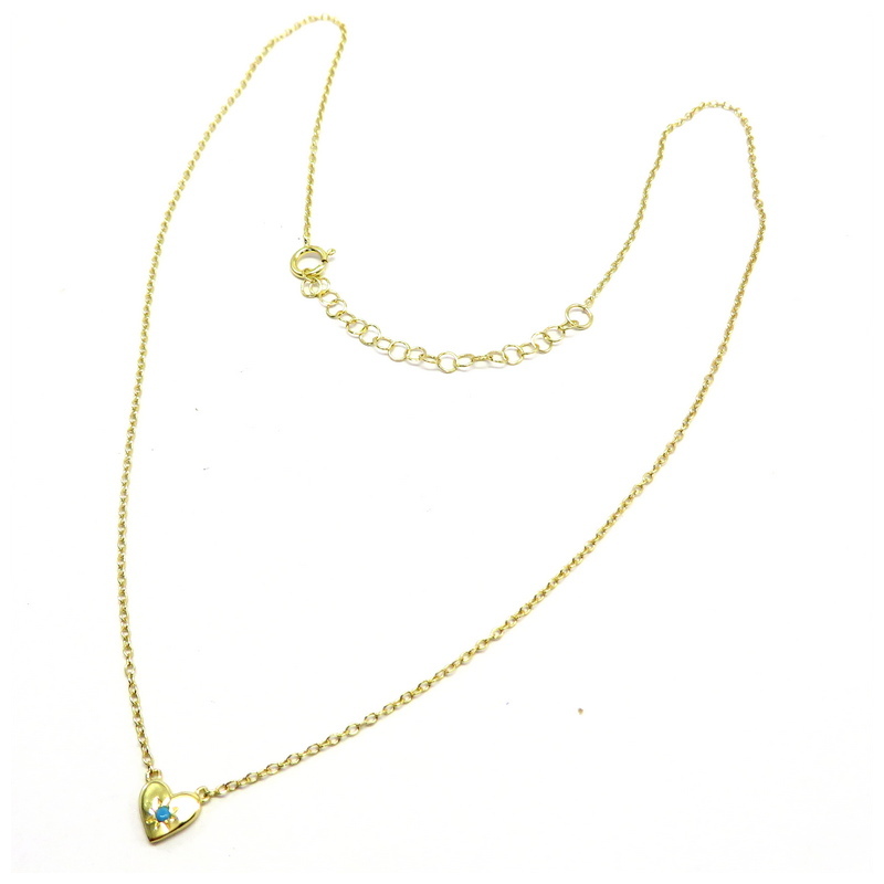 Heart Gold Plated Sterling Silver Necklace